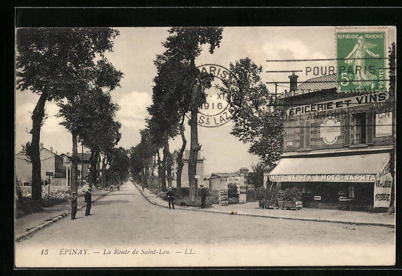 CPA Epinay, La Route de Saint-Leu 1916