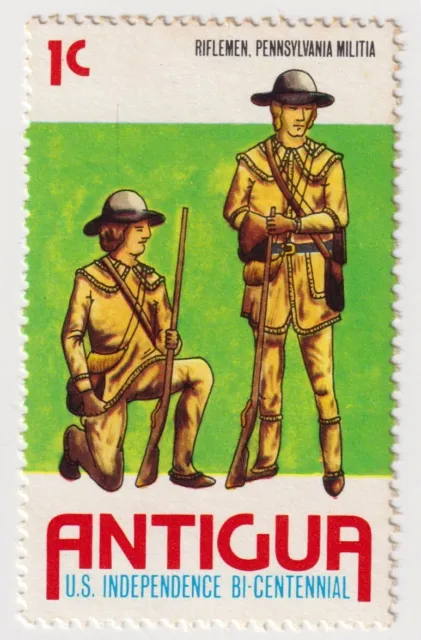 1976 Antigua - 200th Anniversary of Independence if USA - 1 Cent Stamp