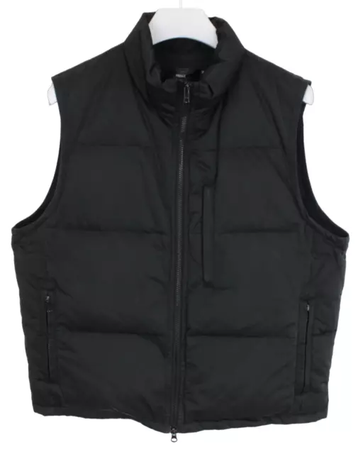 Filippa K Gilet Homme XL Fermeture Éclair Bas Rempli Matelassé Noir