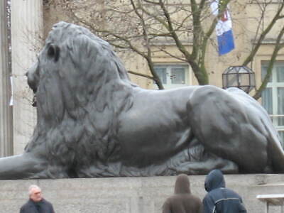 Photo 6x4 Lion Guarding Trafalgar Square London Lions Guarding Trafalgar  c2007