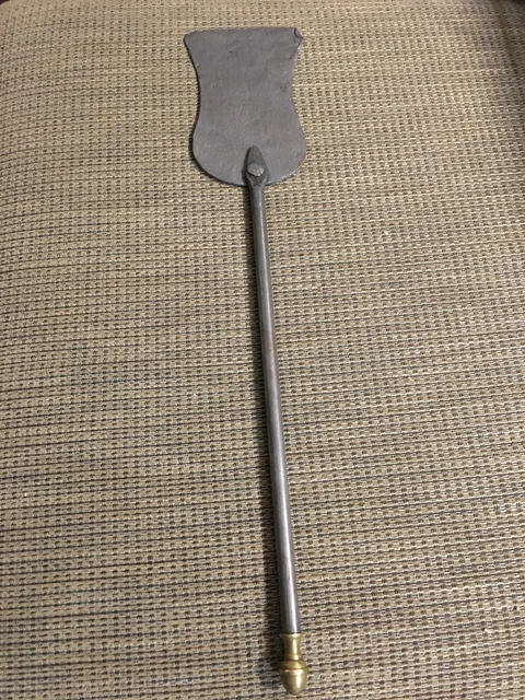 Antique Iron & Brass Key HoleHand Forged Spatula Wrought Primitive