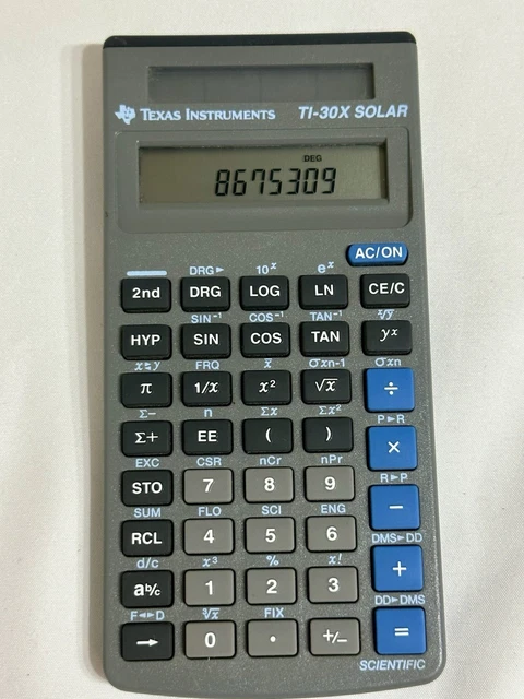 Texas Instrument 93 VINTAGE 1993 TEXAS Instruments TI-30X Scientific Calculator Tested ...
