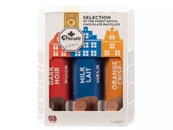 Droste Dutch Selection Finest Chocolate Pastilles Gift Box 3x85g