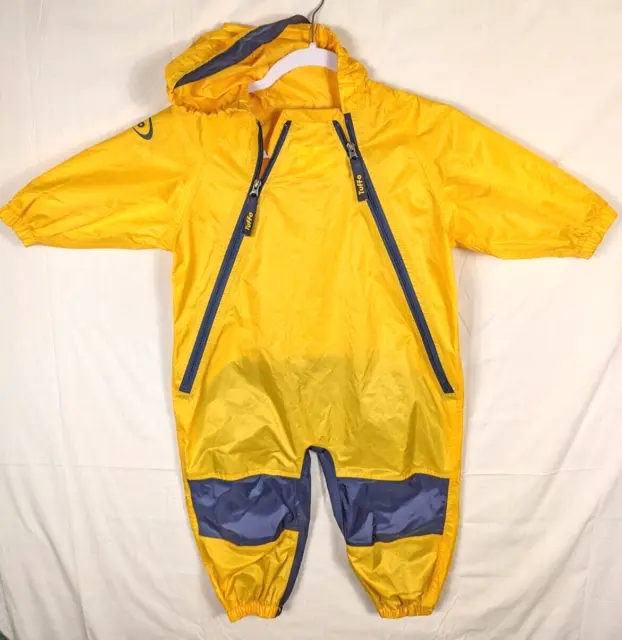 TUFFO Muddy Buddy Yellow Rain Suit Kids 2T? Slim See Measurements