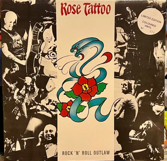 ROSE TATTOO - 'Rock’N’Roll Outlaws'. On Streetlink. Ltd. Ed./#ed/Coloured vinyl