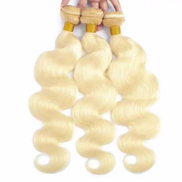100% Brazilian Virgin 613 Fashion Blonde Bundles Body Wave Human Hair 4pcs 16"