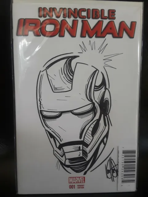 Invincible Iron Man #1 Signed Sketch by Ken Haeser Dynamic Forces COA NEW