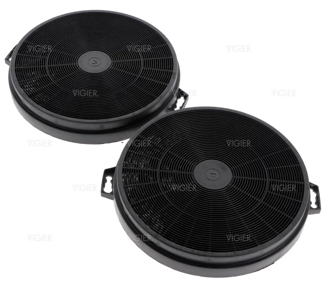 Lot de 2 filtres charbon FCH260 ACM26 - Hotte - ROSIERES - Blanc - 2