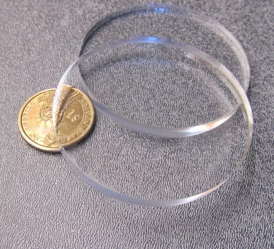 1/4" (.220") Thick x 2.50" (2 1/2") Diameter Acrylic Circle Disc Clear 10 Pcs
