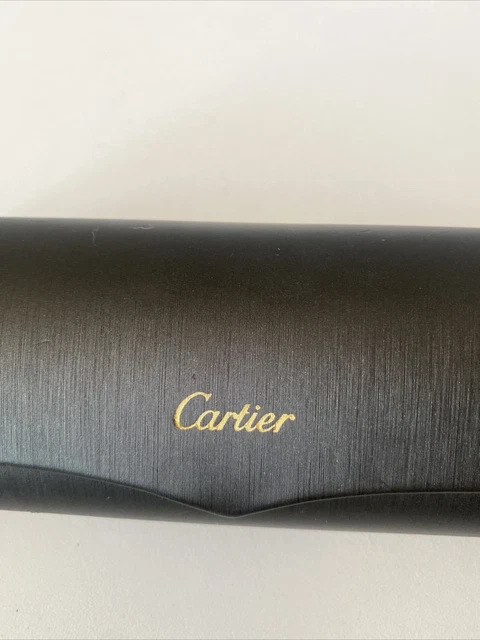 CARTIER Sunglasses Eyeglasses Hard Black Case Magnetic Closure
