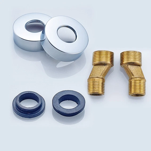2 Connecteurs De Douche JANDH G 1/2 - Pivotant 135°, Laiton Et Inox, Pour Douchette Et Robinet