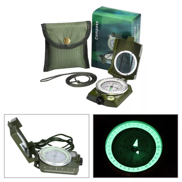 Professional Compass Metal Pocket Military Army Sighting Inclinometer Waterproof