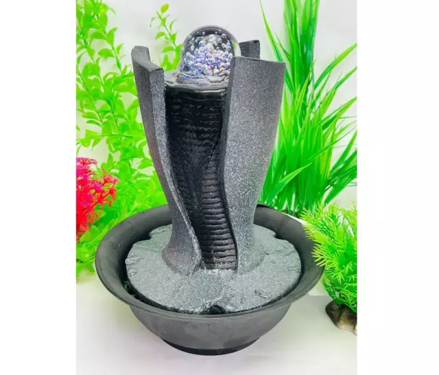 Indoor Tischplatte Wasser Feature Brunnen mit LED Licht und rollender Kugel