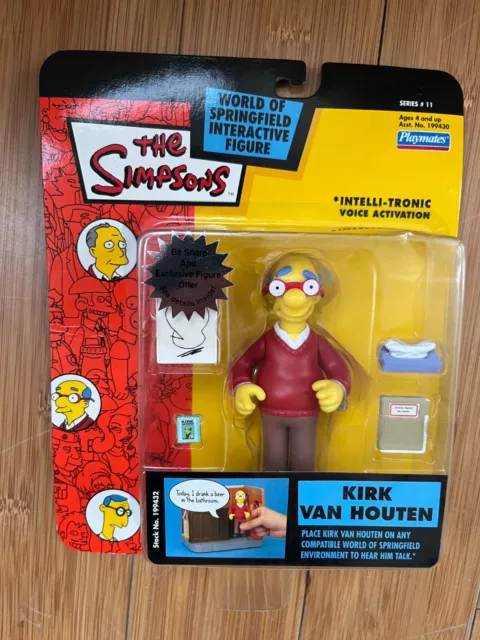 Bnib Playmates Interactive The Simpsons Series 11 Kirk Van Houten Toy Figure Wos