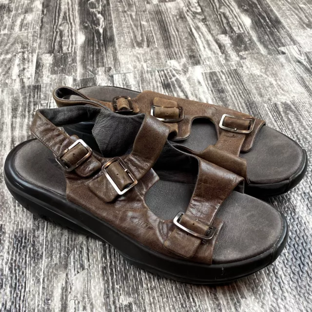 MBT Salama Womens Size 11 Dark Brown Leather Toning Fitness Comfort Sandals