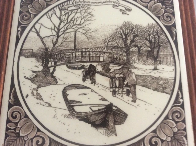 Vintage Dutch Ceramic Pottery Tile