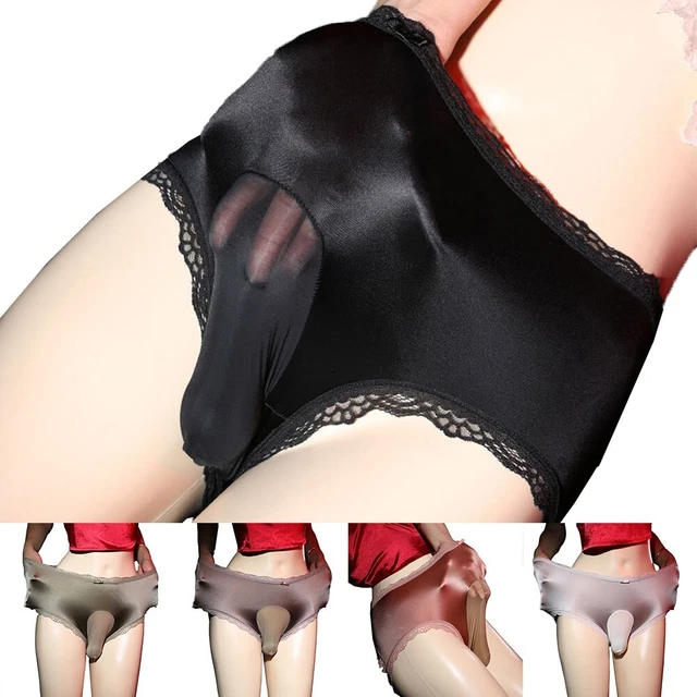 Men Lingerie Panties Shorts Sissy Briefs High Waist Lingerie Underwear M-XL