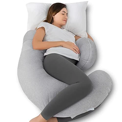 Pregnancy Pillows, Cooling Body Pillow for Pregnancy Sleeping, F Shaped Mater...