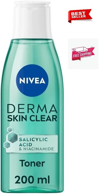 NIVEA Derma Skin Clear Toner (200ml), Cleansing and Hydrating Toner,...