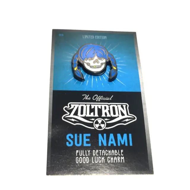 Zoltron Sue Nami Enamel Good Luck Charm Pin Button Limited Edition Art /200 NEW
