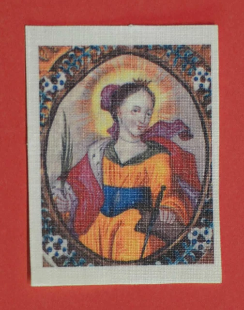 Leinestoffbild " Hl. Katharina"