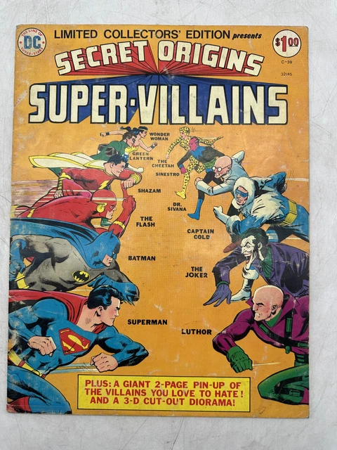 Limited Collectors' Edition C-39 Secret Origins of Super-Villains DC 1976 VG