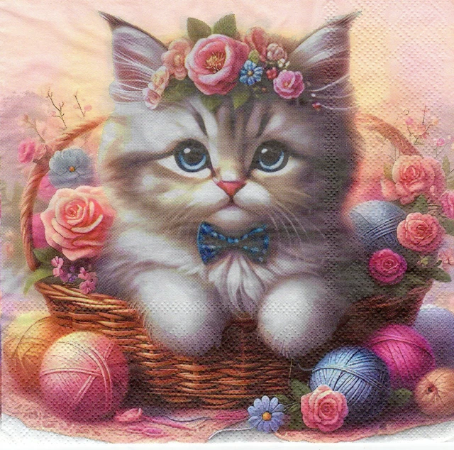 Provençal Cotton Blue Luncheon Napkins - 20 Per Package - Caspari