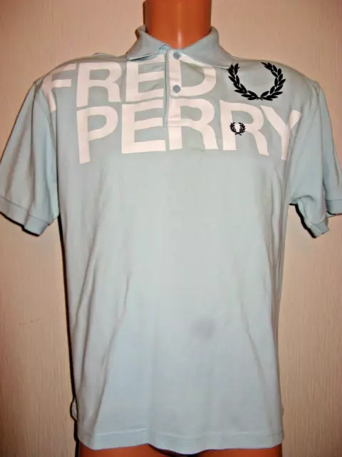 Worn Once Boys Blue Fred Perry Short Sleeve Cotton Fashion T-Shirt Age 13-15