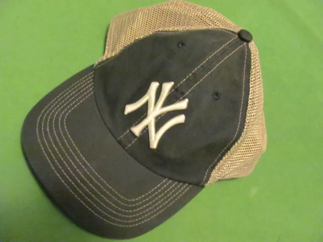 VINTAGE NEW YORK Yankees (NY) Black Adjustable Snapback Mesh Baseball ...