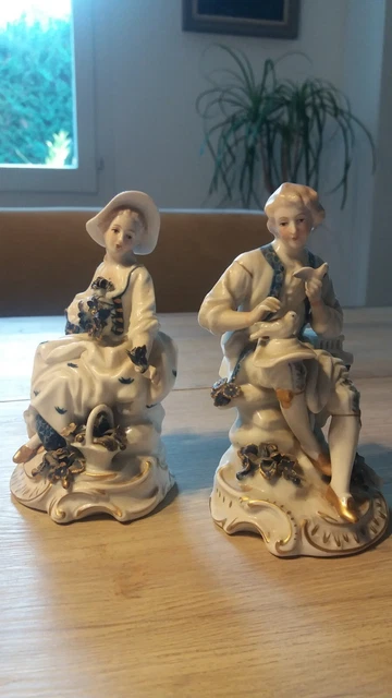 Couple En Porcelaine De Saxe Sitzendorf