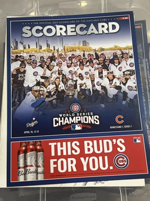 2017 Chicago Cubs Scorecard  Wrigley Field Opening Day