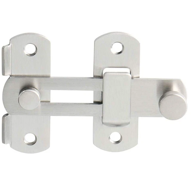 4" Stainless Steel Bar Latch Safety Door Lock Gate Latches Door Latch Bolt Lock