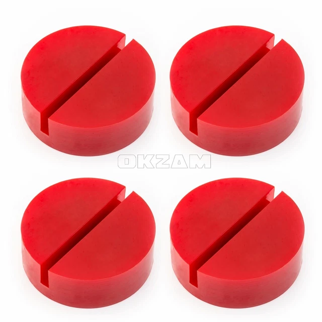 LST Wagenheber-Adapter – 4 Stück Gummiblöcke, Ø 62 Mm, Höhe 24 Mm, 90 Shore, Textilverstärkt, Passend Für Citroen, Dacia, Fiat, Ford, Opel, Peugeot, Renault, Seat, Skoda, VW