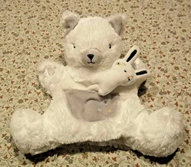 B/ Doudou Marionnette Simba Toys Kiabi Ours Renard Chat Blanc Gris Poche Lapin