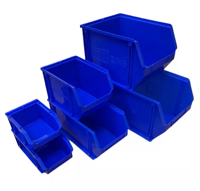 20x PROBINS HEAVY Storage Stacking Plastic Parts Bins Garage Workshop EXTRA DEEP