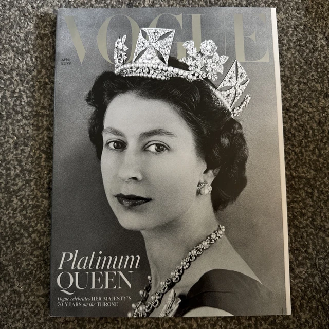 BRITISH VOGUE MAGAZINE April 2022 Queen Elizabeth II Platinum