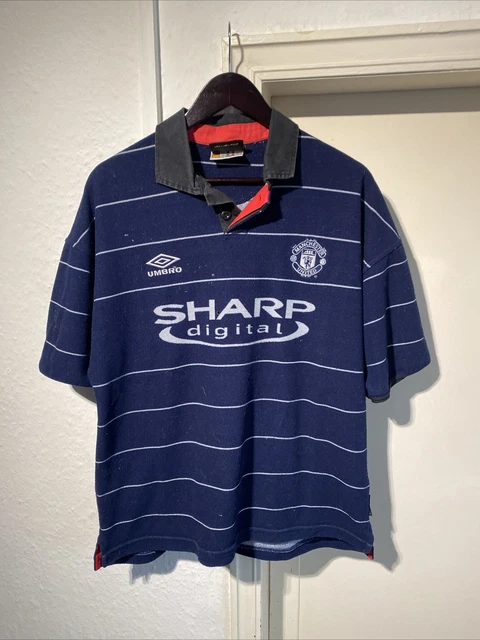T-shirt Vintage Manchester United Umbro Sharp – Années 90, Homme, Taille XL