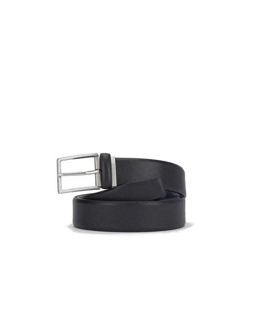 Cintura Uomo Jaguar In Pelle Reversibile Con Fibbia A Cricchetto - Larghezza 35mm, Regolabile Senza Buchi, Perfetta Per Business E Casual (Taglie 110-130cm)