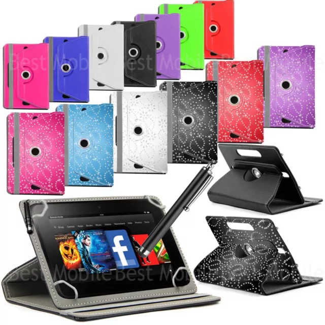 For 9.7" 10" 10.1" Android Tablet PC New 360 Universal Case Folio Leather Cover