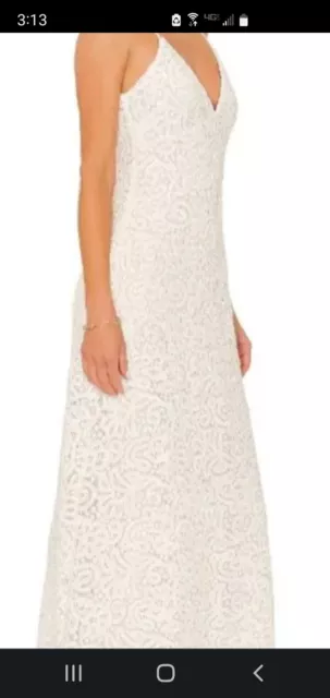 House of Harlow Crochet Dress 1960 White Lace Revolve Luisa Maxi Size XS New H