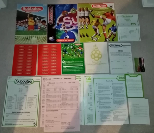 SUBBUTEO PRICE LISTS, Catalogues, Rules posters, fence surround