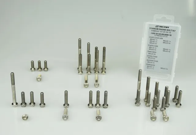 SCAR Kit de tornillos de titanio para motor