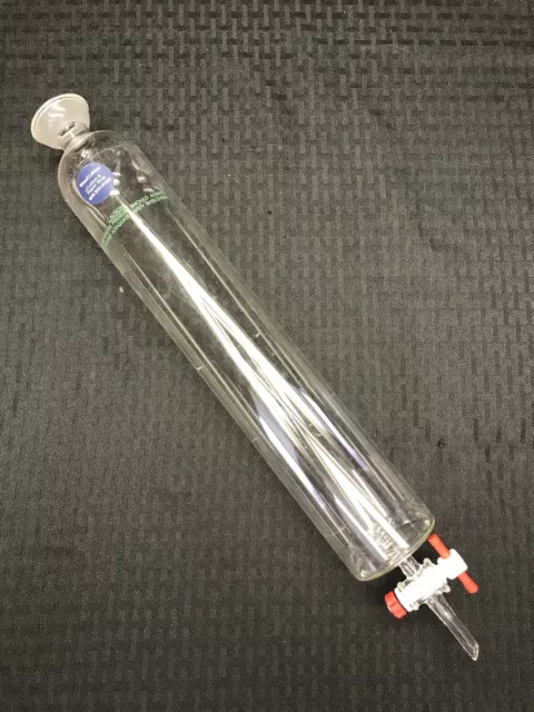 WILMAD Glass 35/20 Spherical Chromatography Column 2” ID x 12” EL 2mm PTFE Stpck