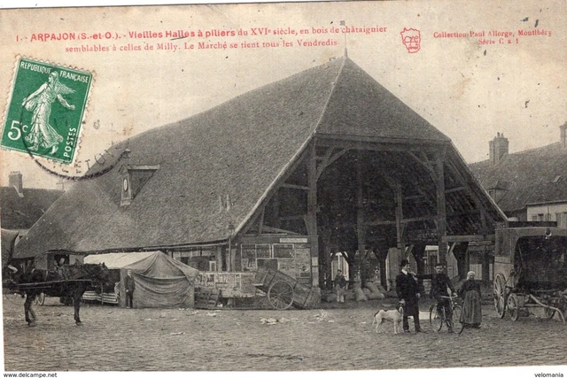 S2931 cpa 91 Arpajon - vieilles Halles à Piliers du XVIe siècle