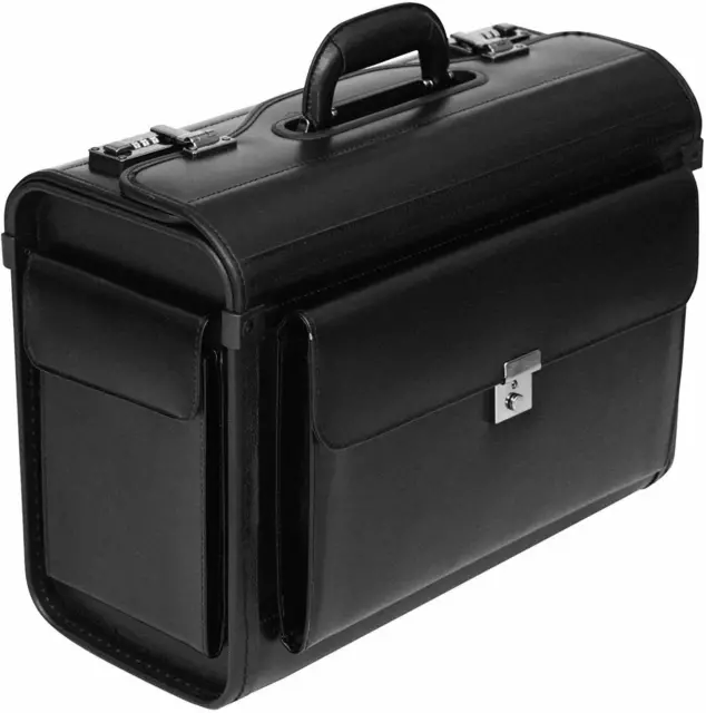 New Executive Flight Pilot Case Business Laptop Travel Work Cabin Bag Briefcase