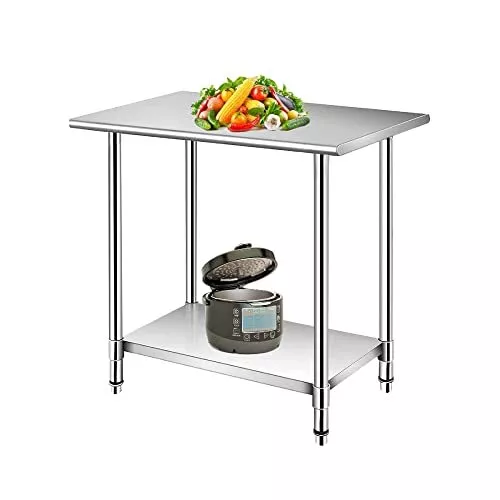 Edelstahl Vorbereitungstisch 91x61x85cm Küche Gastronomie Gewerbetisch