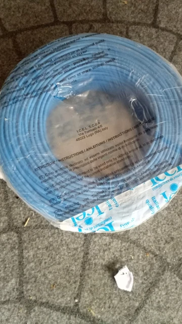 CAVO CORDINA UNIPOLARE 1G x 2,5 mm BLU 100 METRI