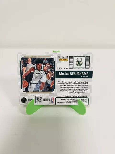 Marjon Beauchamp 2022-23 Panini NBA Optic Contenders RC Rookie Tickets Auto /99 2