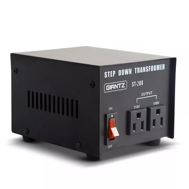 Giantz Step Down Transformer 200W 240V-110V Stepdown Voltage Converter AU-US