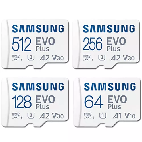 SAMSUNG EVO PLUS A2 130MB C10 micro SD SDHC SDXC CARD 512GB 256GB 128GB 64GB LOT